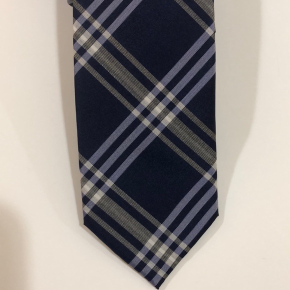 EXPRESS MEN’S TIE THIN/SLIM. 100% SILK BLUE - Picture 2 of 6